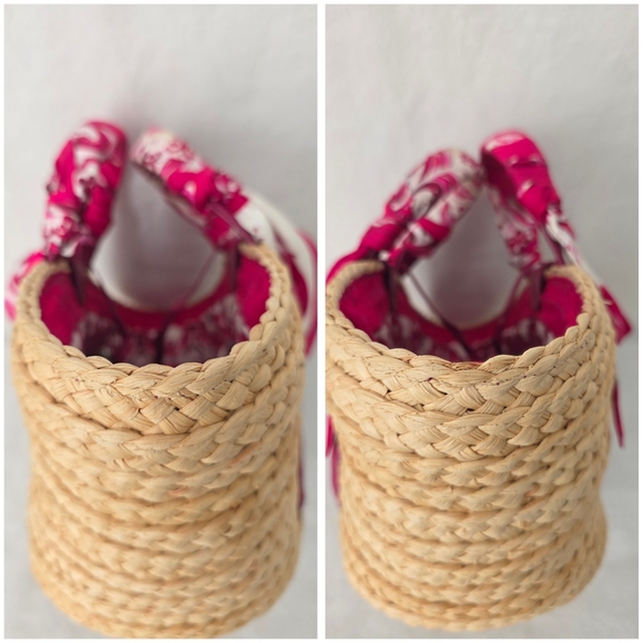 Auth Dolce&Gabbana KENDRA STRAW Shopper Floral Tote - Picture 11 of 12